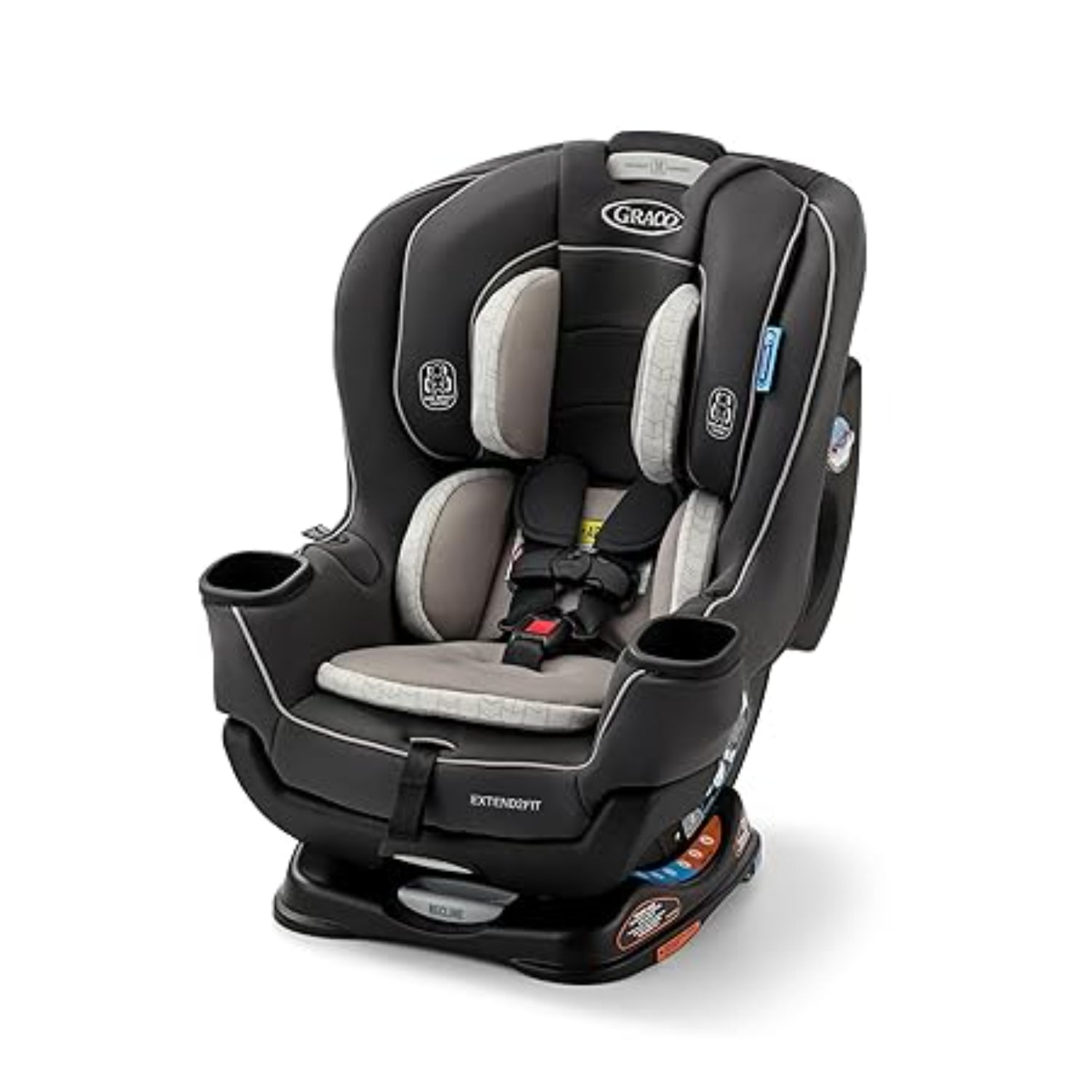 silla de auto Graco ExtenDuo negra, vista lateral, seguridad para niรฑos